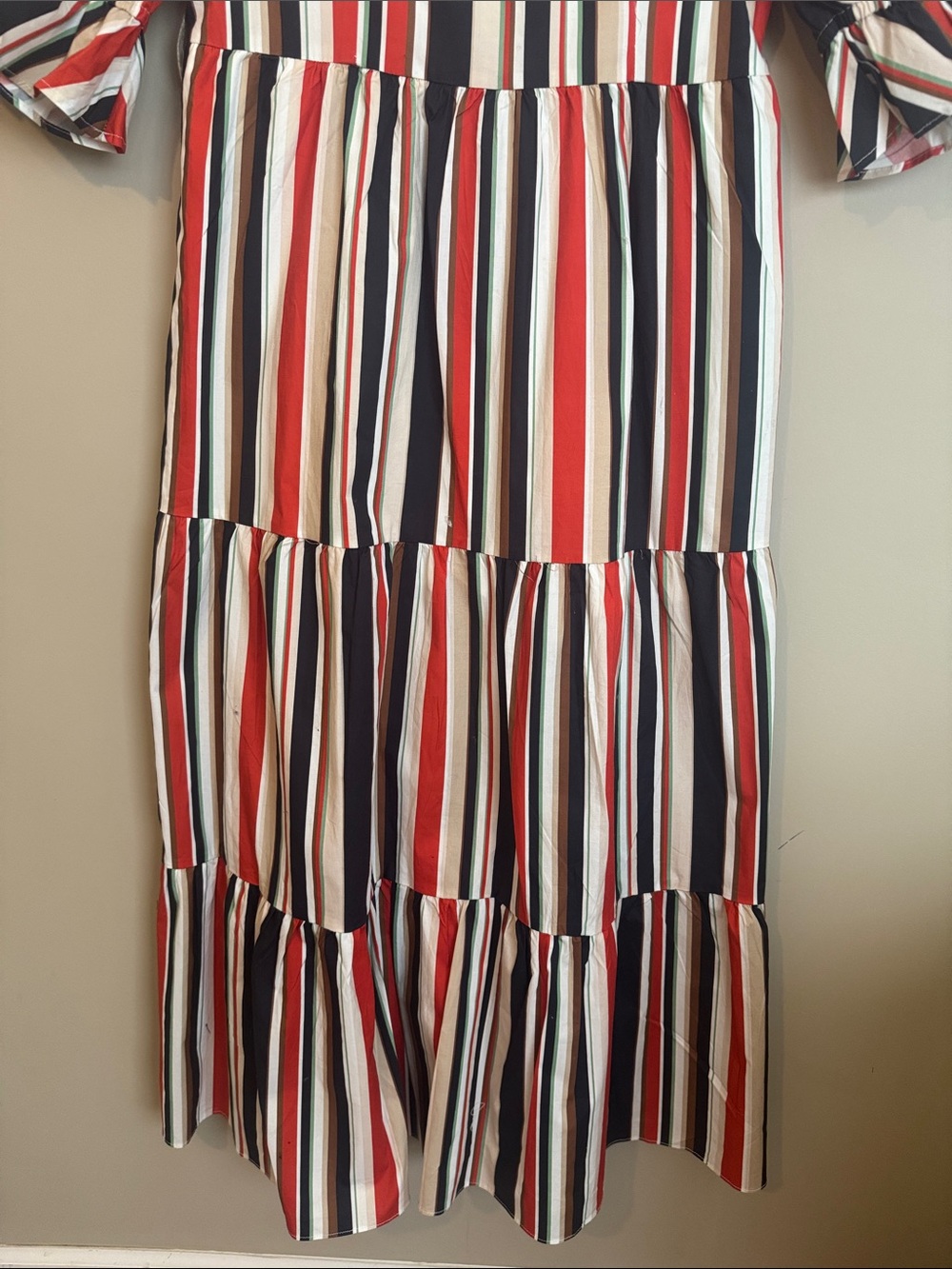 NWOT- Hutch Arlo Stripe Short Sleeve Tiered Dress, Multi Riviera Stripe, size 12 - Picture 8 of 12